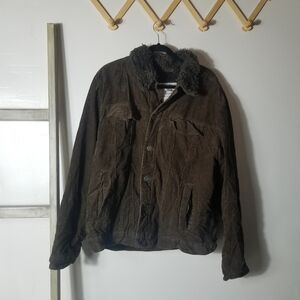 AEROPOSTALE MEN'S BROWN CORDUROY JACKET SIZE XXL